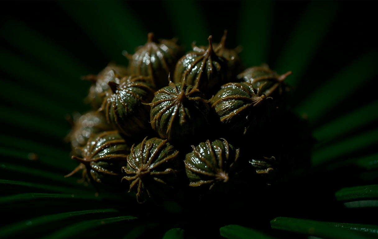 Macro detail of Saw Palmetto